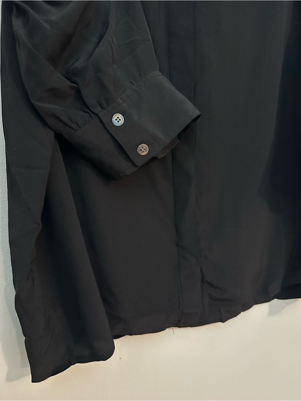 FRAME Gillian Puffed Shoulder Blouse 100% Silk XL - Picture 8 of 10
